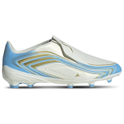 Boys' Grade School - adidas F50 Messi League Laceless FG - Semi Blue Burst/Ivory/Icey Blue