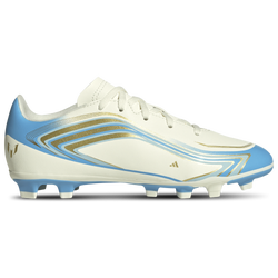 Boys' Grade School - adidas F50 Messi Club FG/MG - Ivory/Semi Blue Burst/Icey Blue