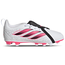 Boys' Grade School - adidas Predator Club Fold-Over Tongue Firm/Multi Ground - Footwear White/Solar Turbo/Core Black