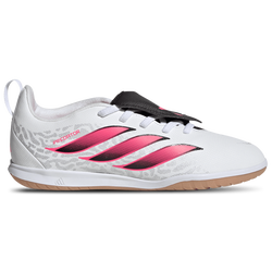 Boys' Grade School - adidas Predator Club Fold-Over Tongue Indoor - Footwear White/Solar Turbo/Core Black