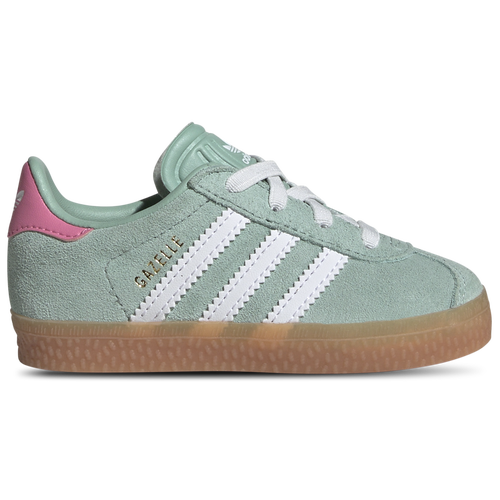 

adidas Originals Girls adidas Originals Gazelle - Girls' Toddler Running Shoes Hazy Green/White/Bliss Pink Size 6.5