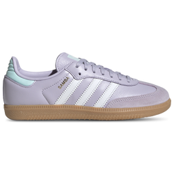 Girls' Grade School - adidas Originals Samba - Silver Dawn/Crystal White/Semi Flash Aqua