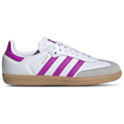 Girls' Grade School - adidas Originals Samba - White/Purple Burst/Gum