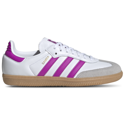 

Girls adidas Originals adidas Originals Samba - Girls' Grade School Soccer Shoe White/Purple Burst/Gum Size 06.5