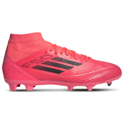 Women's - adidas F50 League Mid Firm Ground   - Aurora Black/Turbo/Platinum Metallic