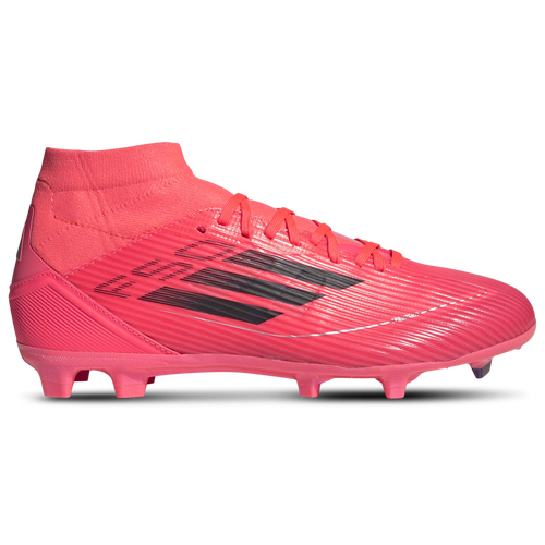WOMENS - adidas F50 League Mid Firm Ground   - Aurora Black/Turbo Platinum Metallic