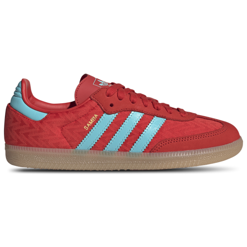 WOMENS - adidas Originals Samba OG - Red/Pulse Aqua Gold Met