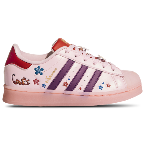 

Girls Preschool adidas Originals adidas Originals Superstar Disney - Girls' Preschool Basketball Shoe Pink/Purple Size 01.0