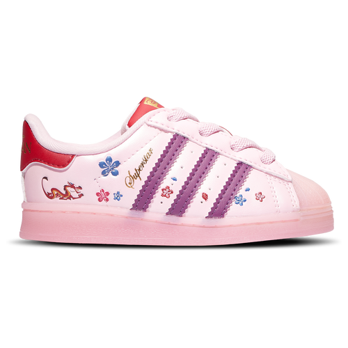 

Girls adidas Originals adidas Originals Superstar El Disney - Girls' Toddler Basketball Shoe Purple/Pink Size 10.0