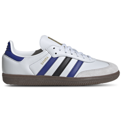 Boys' Grade School - adidas Originals Samba - Blue/Matte Gold/Crystal White