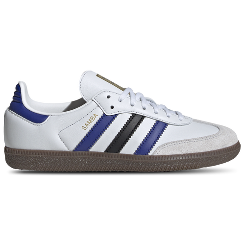 

adidas Originals Boys adidas Originals Samba - Boys' Grade School Shoes Blue/Matte Gold/Crystal White Size 6.5