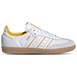 Boys' Grade School - adidas Originals Samba - White/Crystal White/Crew Yellow