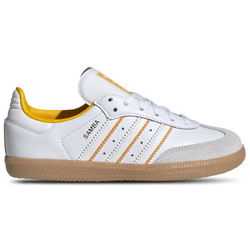 Boys' Preschool - adidas Originals Samba - Crystal White/White/Crew Yellow