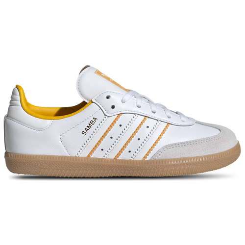 

Boys Preschool adidas Originals adidas Originals Samba - Boys' Preschool Soccer Shoe Crystal White/White/Crew Yellow Size 03.0