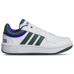 Boys' Grade School - adidas Hoops 3.0 K - White/Lions Blue/Collegiate Green