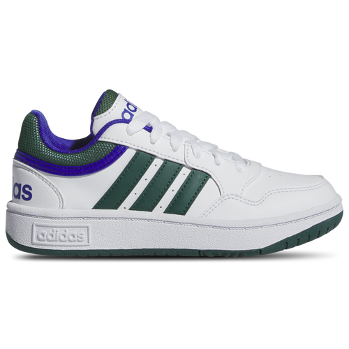 BOYS - adidas Hoops 3.0 K - White/Lions Blue Collegiate Green