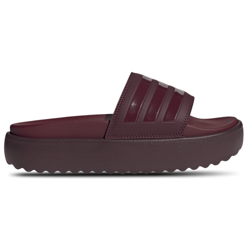 adidas Adilette Platform Slides - adidas Maroon/Shadow Red