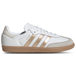 Women's - adidas Originals Samba OG - Ftwr White/Wonder Gold Met