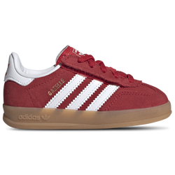 Boys' Toddler - adidas Originals Gazelle Indoor Elastic Lace - Better Scarlet/Ftwr White/Gum