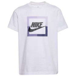 Boys' Grade School - Nike Futura Open Block - White/Purple