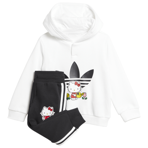 Shop Adidas Originals Girls  Hello Kitty Hoodie Set In White/black
