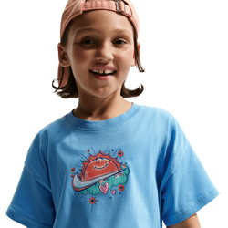 Girls' Grade School - Nike NSW Tee OC Boy Airbrush - Blue/Volt