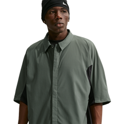Men's - Nike Drifit Tech Helios Sun SS Shirt - Black/Black/Camo Green