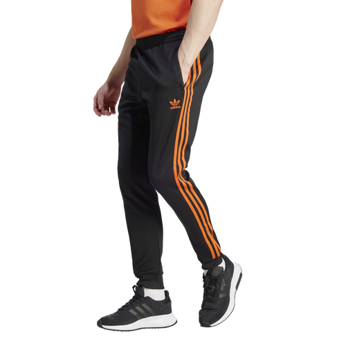 

adidas Originals Mens adidas Originals Adicolor Superstar Track Pants - Mens Black/Semi Impact Orange Size M