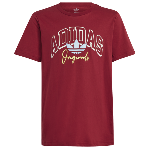 

Boys adidas Originals adidas Originals Lifestyle Collegiate Graphic Pack BF T-Shirt - Boys' Grade School Collegiate Burgundy Size XS