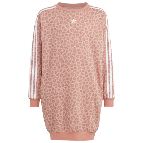 

adidas Originals adidas Originals Animal Print Dress - Girls' Grade School Wonder Mauve/Multicolor/White Size L