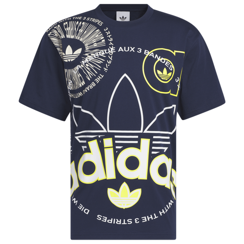 

adidas Originals adidas Originals Blocked Trefoil T-Shirt - Mens White/Yellow/Navy Size L