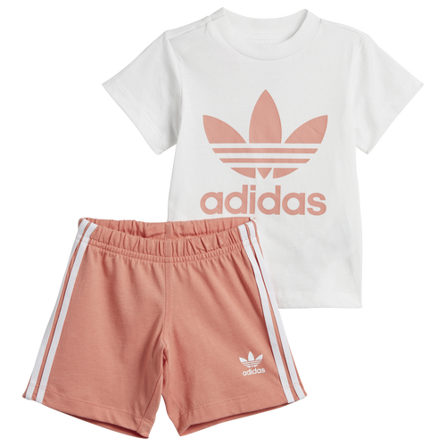 

adidas Originals Girls adidas Originals Short/T-Shirt Set - Girls' Toddler White/Wonder Clay Size 3T