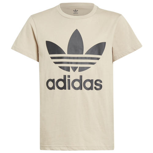 

adidas Originals Boys adidas Originals Trefoil T-Shirt - Boys' Grade School Wonder Beige/Black Size M