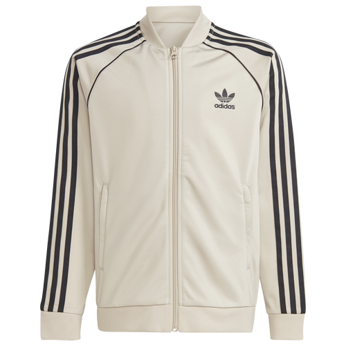 Shop Adidas Originals Boys  Superstar Track Top In Beige/blue