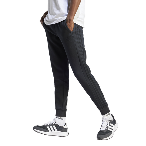 

adidas Mens adidas Essentials Fleece 3-Stripes Tapered Cuff Pants - Mens Black Size XXL