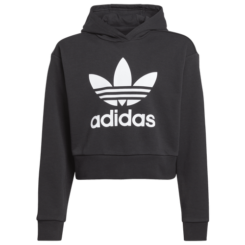 

Girls adidas Originals adidas Originals Cropped Hoodie - Girls' Grade School White/Black Size M