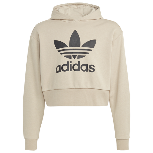 

adidas Originals adidas Originals Cropped Hoodie - Girls' Grade School Wonder Beige/Brown Size S