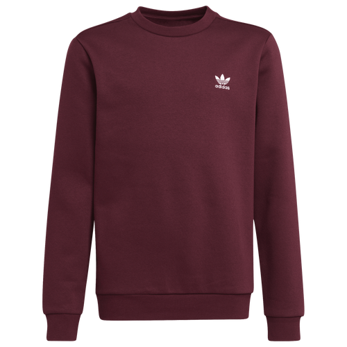 

adidas Originals Girls adidas Originals Essentials Crew - Girls' Grade School Maroon/Clear Pink Size L