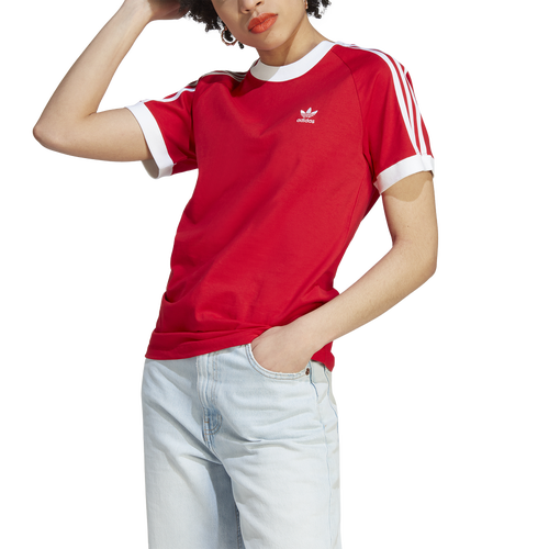 

adidas Womens adidas Classic T-Shirt - Womens Red/White Size L