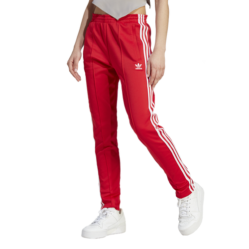 Shop Adidas Originals Womens  Sst Classic Track Pants In Red/white