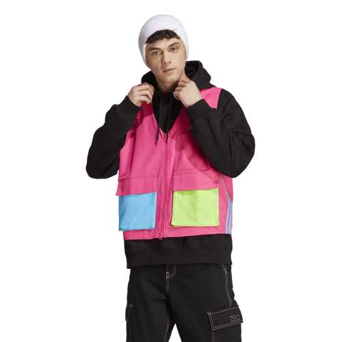 

adidas Mens adidas Kid Core Woven Vest - Mens Pink/Green Size XXL