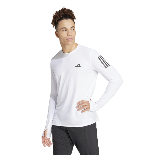 

adidas Mens adidas Own The Run Aeroready Running L/S T-Shirt - Mens White Size XL