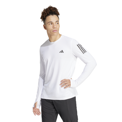 

adidas Mens adidas Own The Run Aeroready Running L/S T-Shirt - Mens White Size XXL