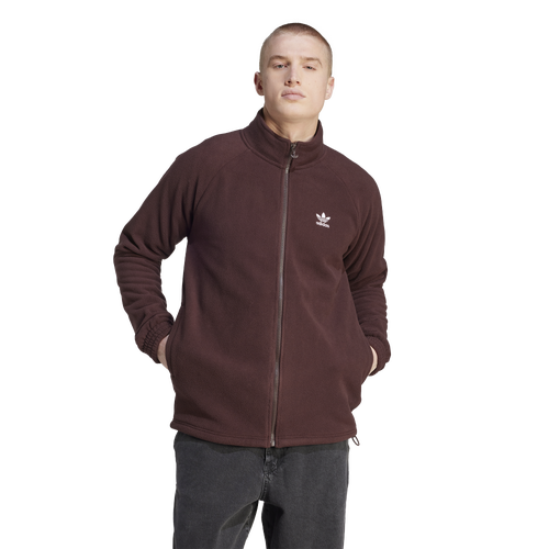 

adidas Originals Mens adidas Originals adicolor Classics Trefoil Teddy Fleece Jacket - Mens Shadow Brown Size M