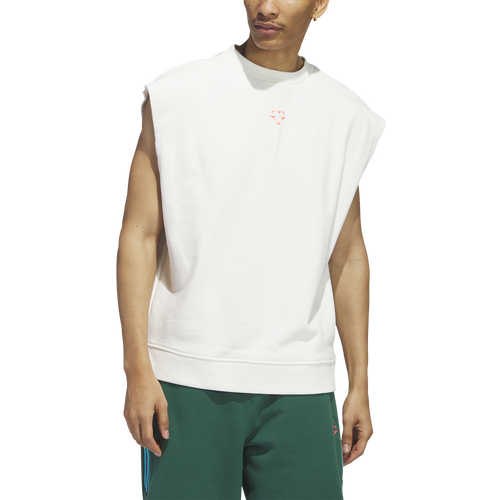 

adidas Mens adidas Trae Sleeveless Mock T-Shirt - Mens Off White Size 3XL