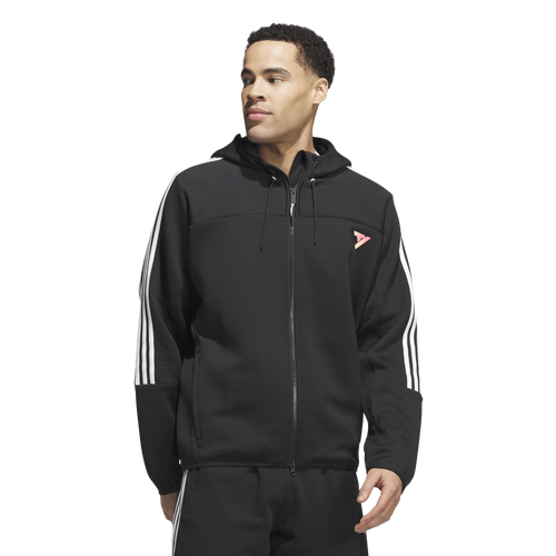 

adidas Mens adidas Trae Tech Jacket - Mens Black/Pink/White Size XXL