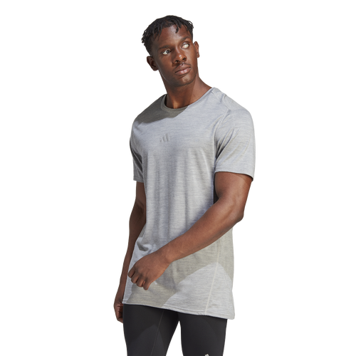

adidas Mens adidas Ultimate Conquer the Elements Merino T-Shirt - Mens Light Grey Heather Size L