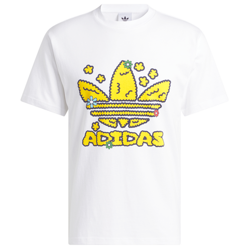 

adidas Originals Mens adidas Originals Trefoil T-Shirt - Mens White/Orange Size XXL