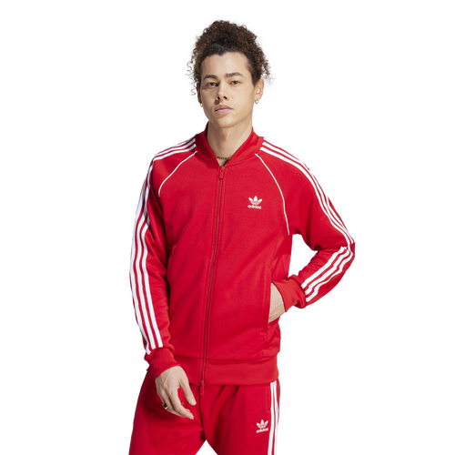 

adidas Originals Mens adidas Originals Adicolor Superstar Track Jacket - Mens Red/White Size L
