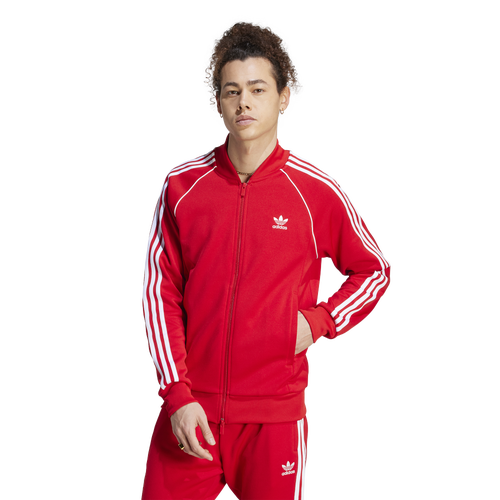 

adidas Originals Mens adidas Originals Adicolor Superstar Track Jacket - Mens White/Red Size L